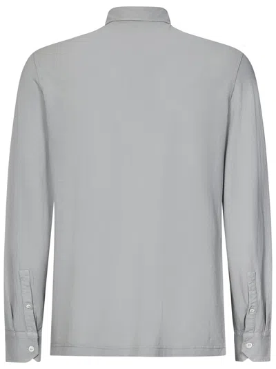 Shop Drumohr Polo Shirt In Grey