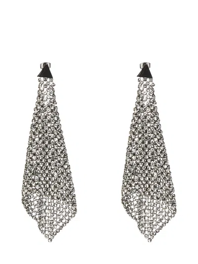 Shop Rabanne Earrings In Silver