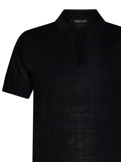 Shop Tom Ford Polo Shirt In Black