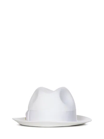 Shop Elie Saab Borsalino X Nila Hat In White