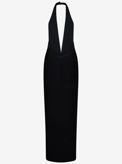 Shop Monot Long Dress In Black