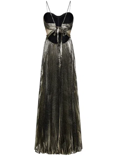 Shop Maria Lucia Hohan Lethia Long Dress In Silver