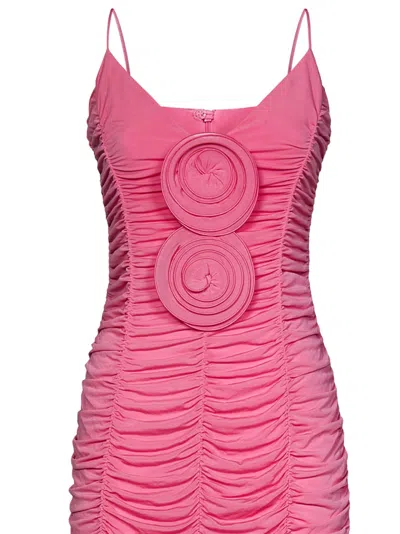 Shop Magda Butrym Midi Dress In Pink