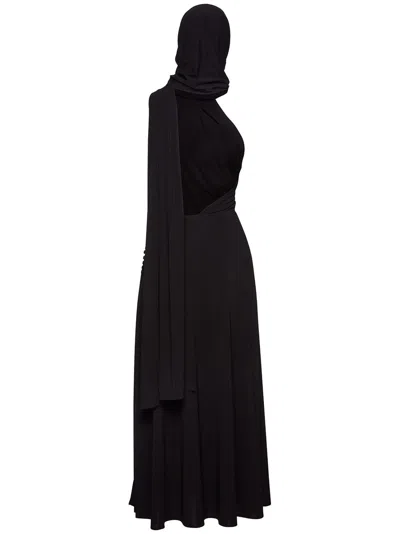 Shop Magda Butrym Midi Dress In Black