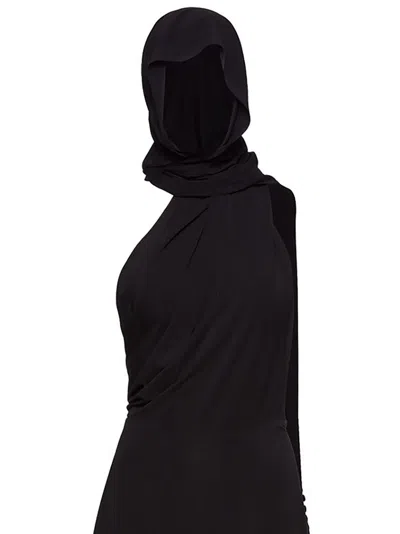 Shop Magda Butrym Midi Dress In Black
