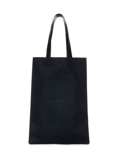 Shop Jil Sander Big Flat Shoulder Bag In Black