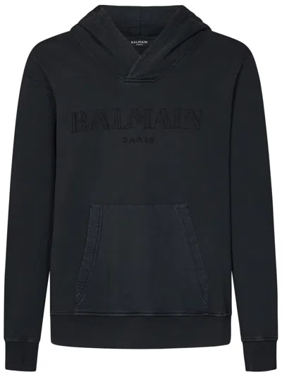 Shop Balmain Paris Vintage Sweatshirt In Grey