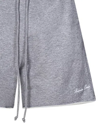 Shop Balmain Paris Shorts In Grey