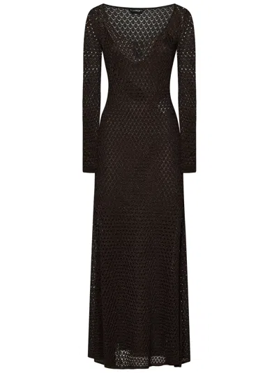 Shop Tom Ford Long Dress In Brown