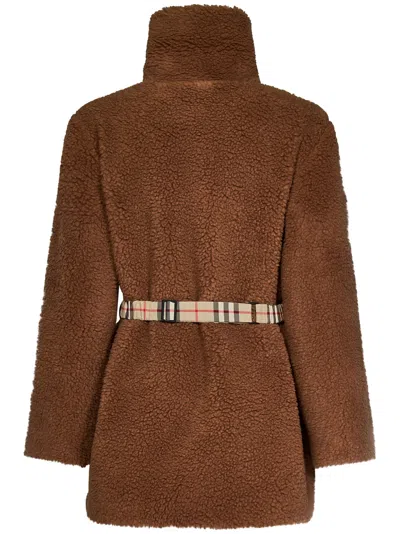 Shop Burberry Coat In Brown