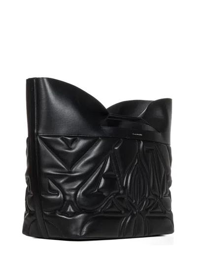 Shop Alexander Mcqueen The Bow Large Tote In Black