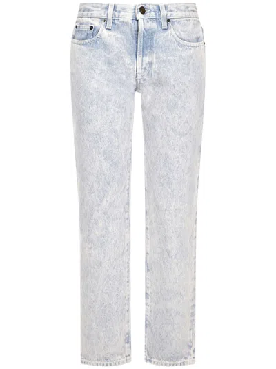 Shop Saint Laurent Jeans In Clear Blue