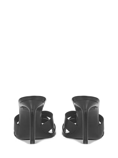 Shop Saint Laurent Tribute 85 Sandals In Black