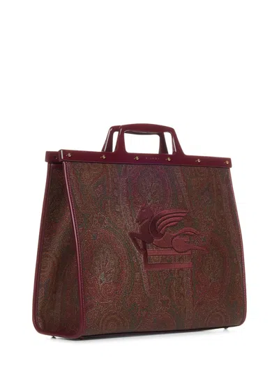 Shop Etro Love Trotter Medium Paisley Tote In Red