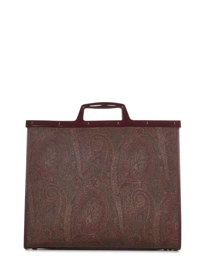 Shop Etro Love Trotter Paisley Large Tote In Red