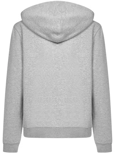 Shop Saint Laurent Signature Sweatshirt In Grey