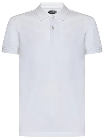 Shop Tom Ford Polo Shirt In White