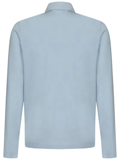 Shop Malo Polo Shirt In Clear Blue
