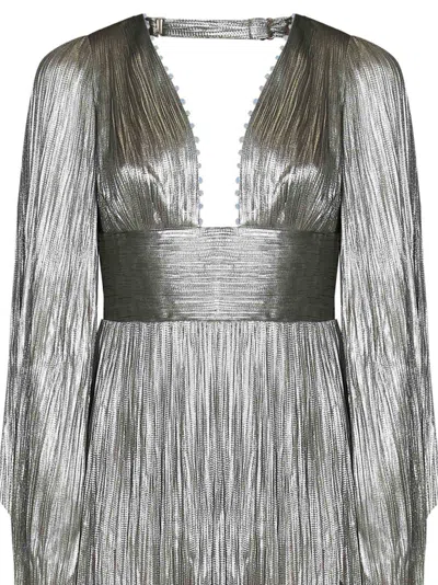 Shop Maria Lucia Hohan Harlow Long Dress In Silver