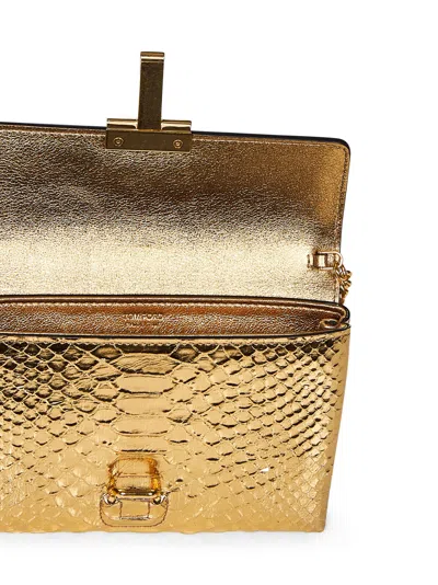 Shop Tom Ford Monarch Mini Shoulder Bag In Golden