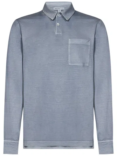 Shop James Perse Polo Shirt In Grey