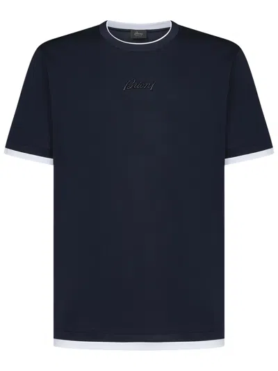 Shop Brioni T-shirt In Blue