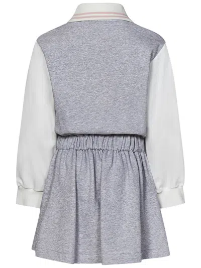 Shop Fendi Kids Dress In Grey