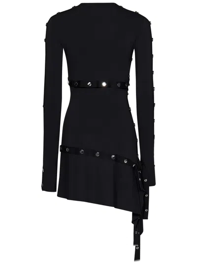 Attico Studded Asymmetric Convertible Dress In Black