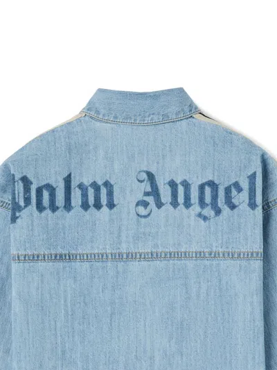 Shop Palm Angels Kids Shirt In Blue