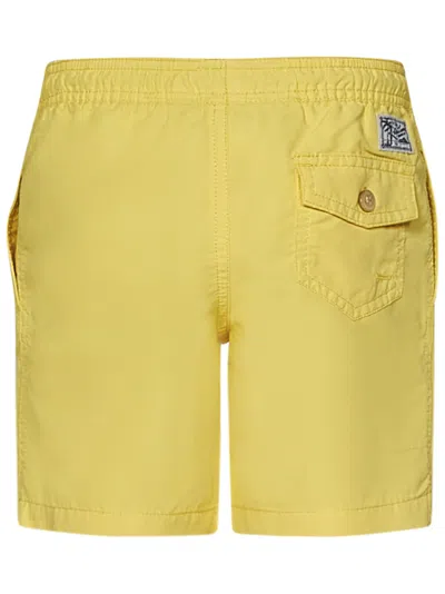 Shop Polo Ralph Lauren Kids Swimsuit In Yellow