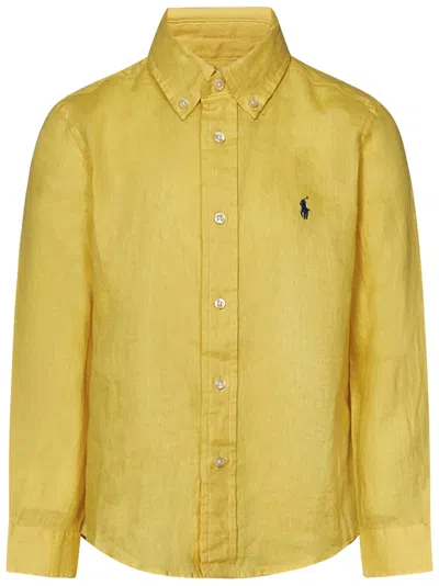 Shop Polo Ralph Lauren Kids Shirt In Yellow