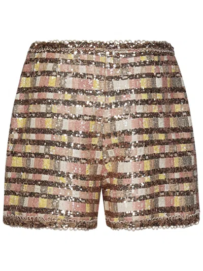 Shop Elie Saab Camaleonte Shorts In Multicolour