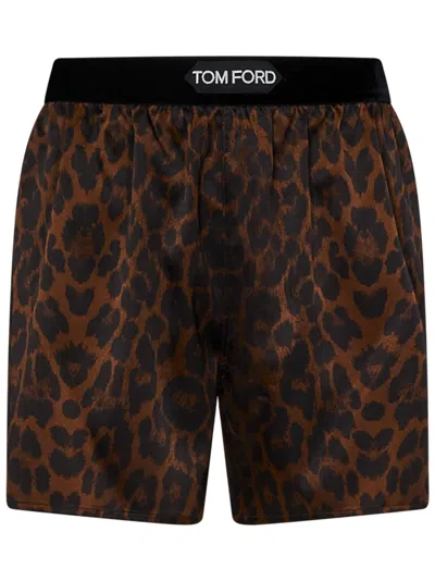 Shop Tom Ford Shorts In Brown