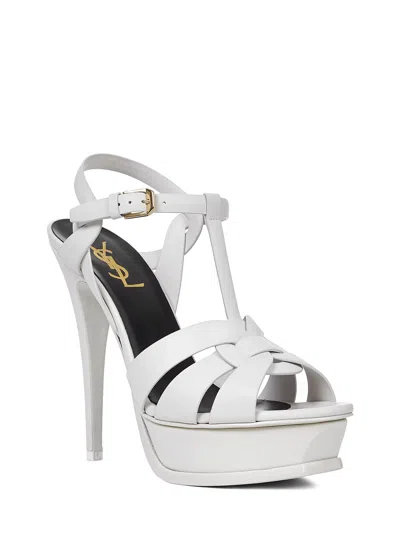 Shop Saint Laurent Sandals In White