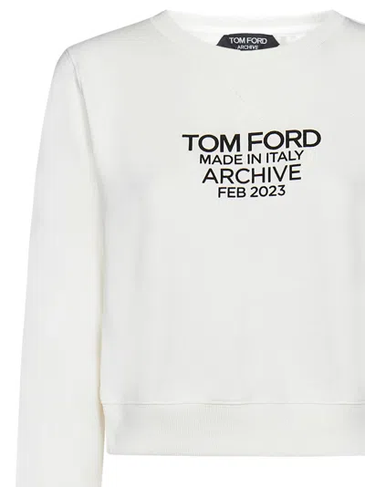 Shop Tom Ford Sweatshirt In White