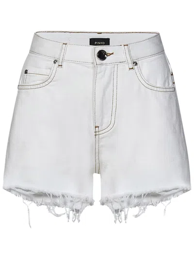 Shop Pinko Honey Shorts In White