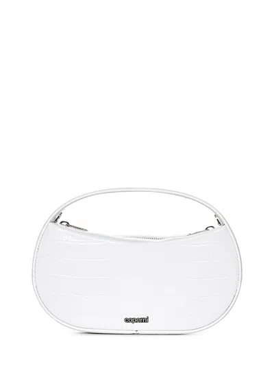 Shop Coperni Croco Small Sound Swipe Handbag In White