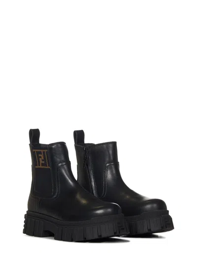 Shop Fendi Kids Boots In Black