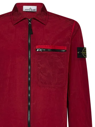 Shop Stone Island Jacket In Red