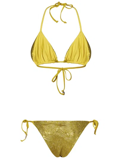 Shop Fisico Cristina Ferrari Fisico Bikini In Yellow