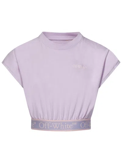 Shop Off-white Kids T-shirt In Lilac