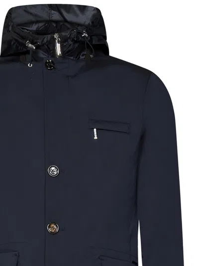 Shop Moorer Vespucci-tj Jacket In Blue