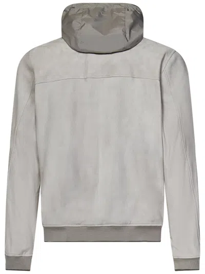 Shop Moorer Darren-ur Jacket In Grey