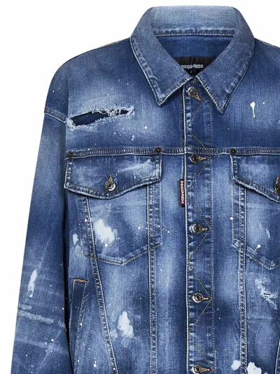 Shop Dsquared2 Jacket In Blue