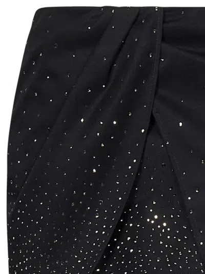 Shop Off-white Twist Bling Skirt In Black