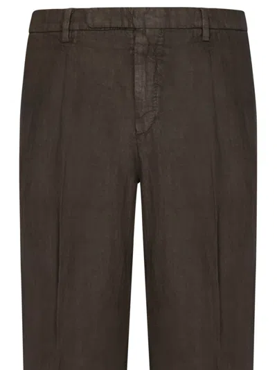 Shop Boglioli Trousers In Brown