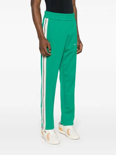 Shop Palm Angels Classic Logo Track Trousers In Green
