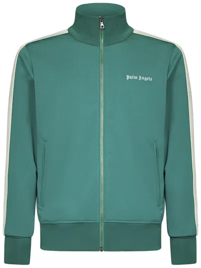 Shop Palm Angels Classic Logo Track Jacket In Green