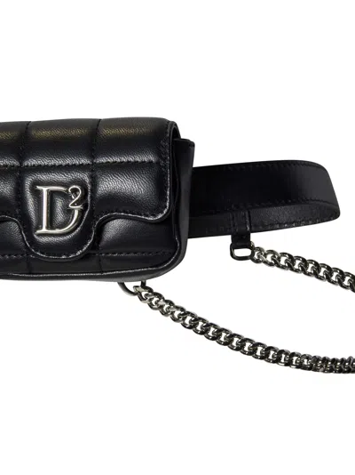 Shop Dsquared2 D2 Statement Soft Mini Belt Bag In Black