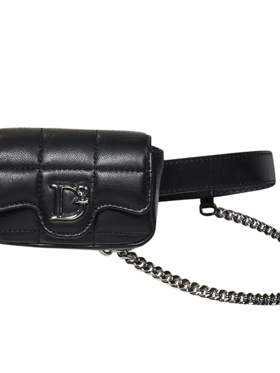 Shop Dsquared2 D2 Statement Soft Mini Belt Bag In Black